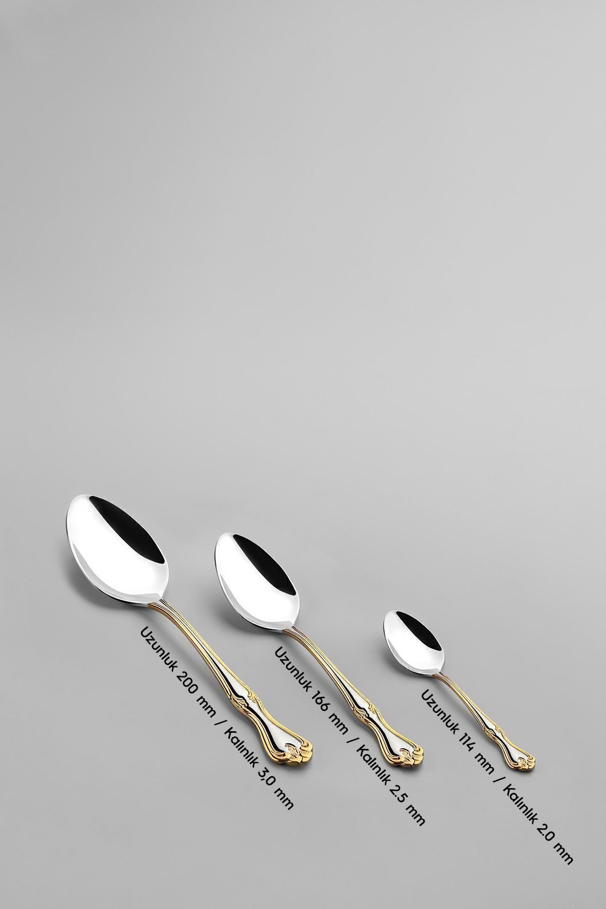 Lalezar Gold Plain 12 Person 72 Piece Boxed Cutlery Set