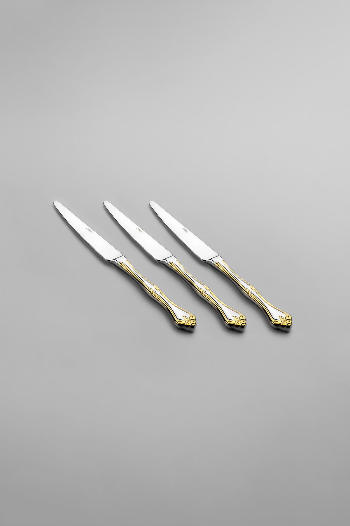 Lalezar Gold Plain 12 Person 72 Piece Boxed Cutlery Set