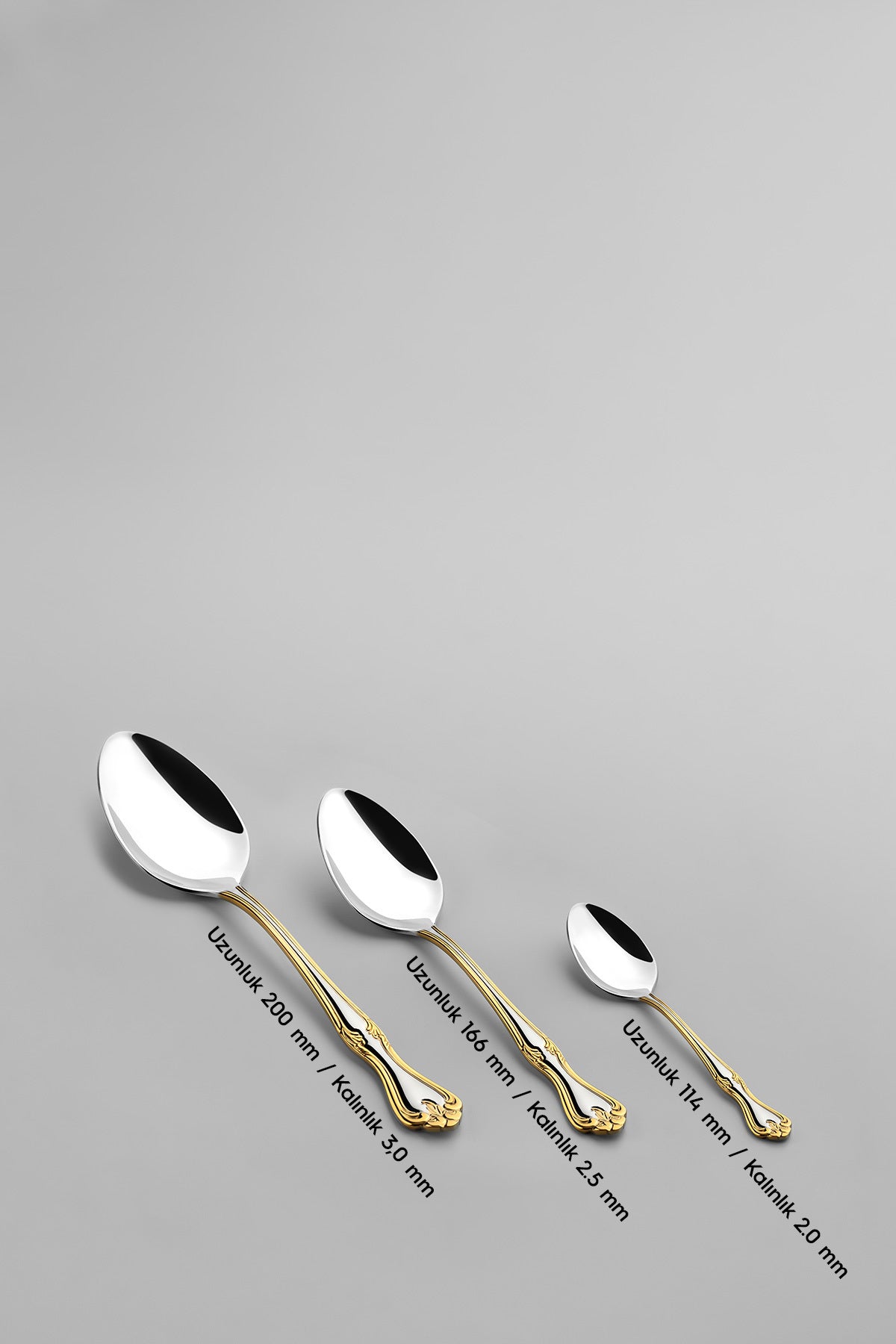 Lalezar Gold Plain 36 Piece Boxed Cutlery Set for 6 People