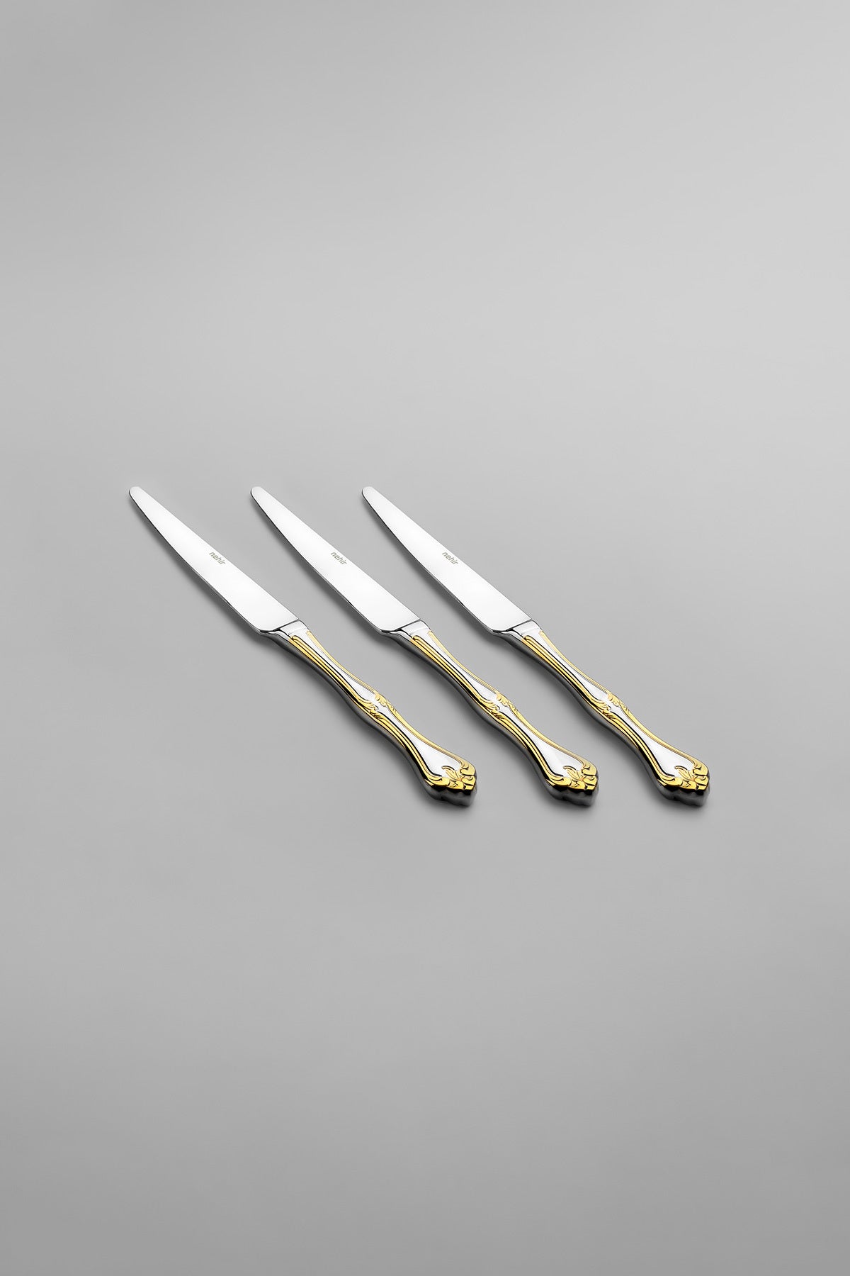 Lalezar Gold Plain 36 Piece Boxed Cutlery Set for 6 People