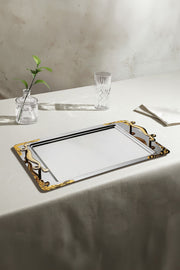 Lalezar Gold Plain Steel Tea Tray