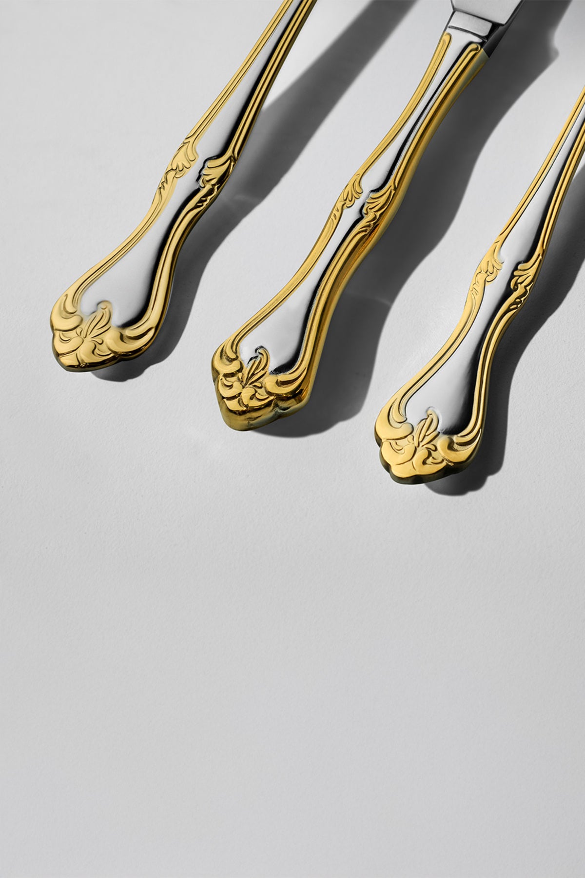 Lalezar Gold Satin 72 Piece Boxed Cutlery Set for 12 People