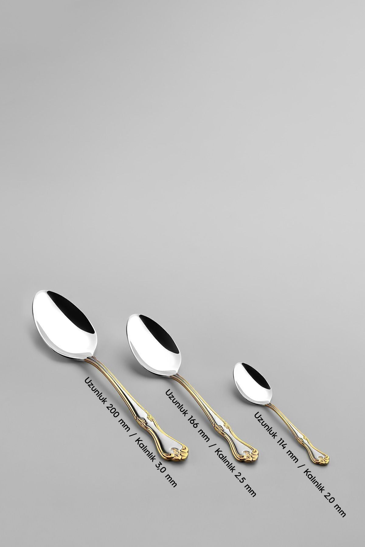 Lalezar Gold Satin 72 Piece Boxed Cutlery Set for 12 People