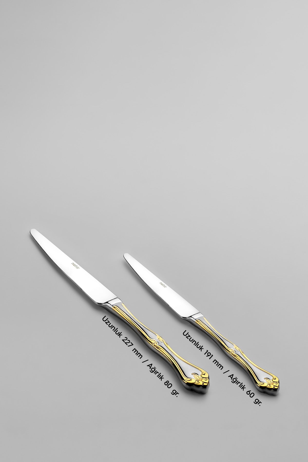 Lalezar Gold Satin 84 Piece Cutlery Set for 12 People with Leather Box