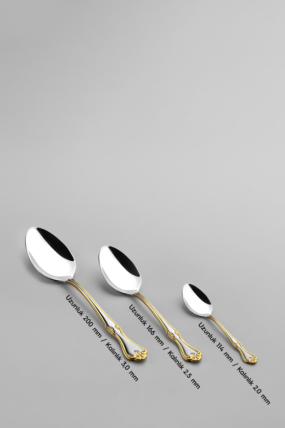 Lalezar Gold Satin 89 Piece Cutlery Set for 12 People with Leather Box