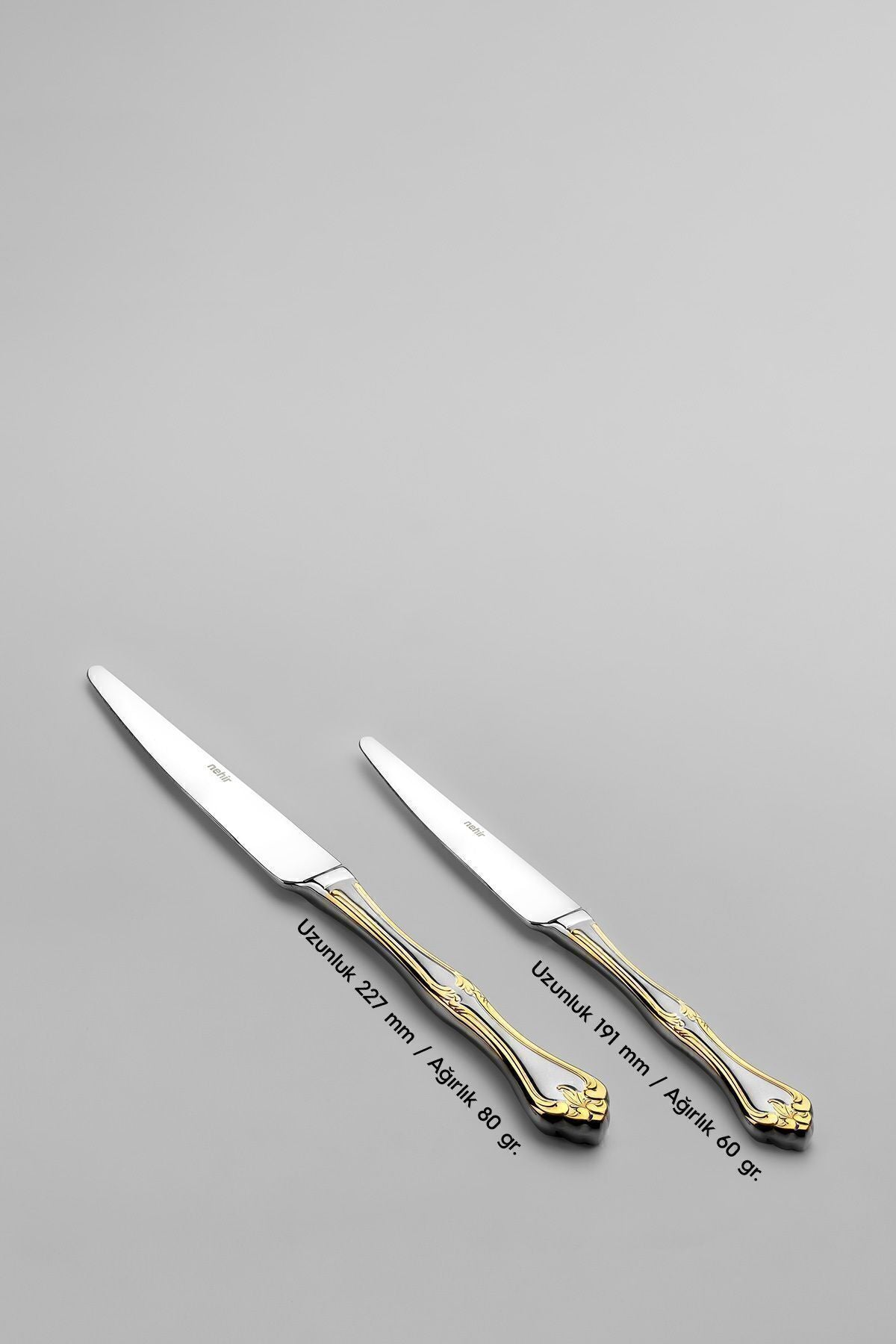 Lalezar Altın Saten 12 Kişilik 89 Parça Kutulu Çatal Kaşık Bıçak Takımı