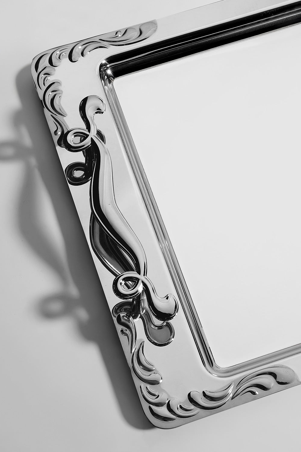 Lalezar Plain Steel Tea Tray