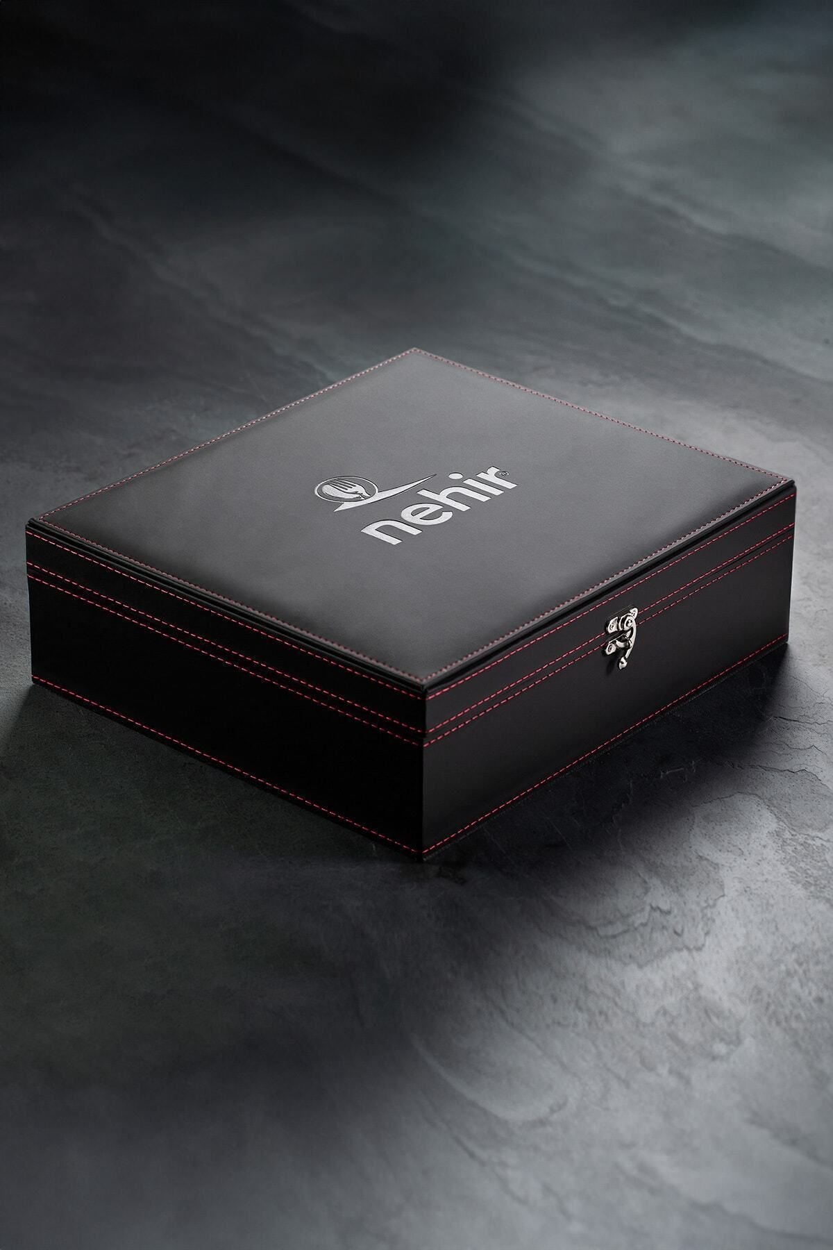 Lalezar Saten 12 Kişilik 89 Parça Deri Kutulu Çatal Kaşık Bıçak Takımı