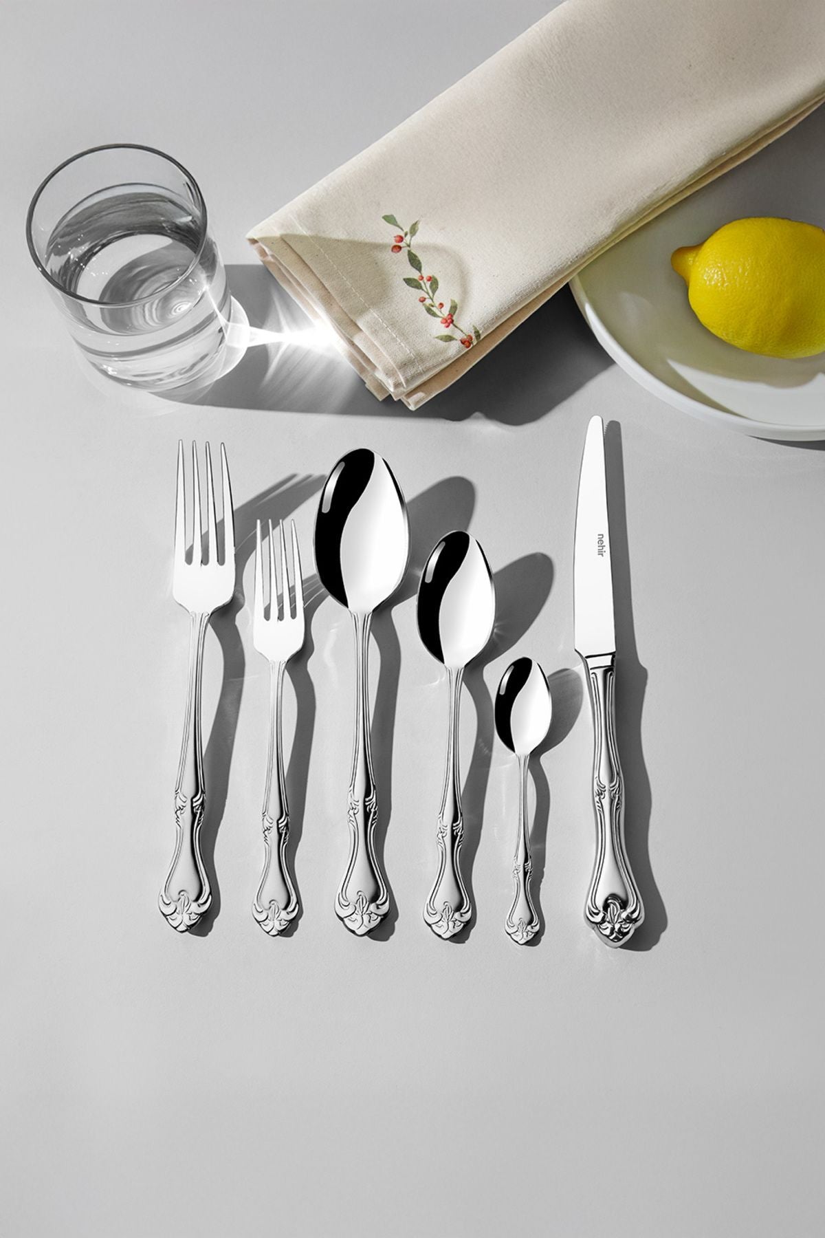 Lalezar Satin 36 Piece Boxed Cutlery Set for 6 People