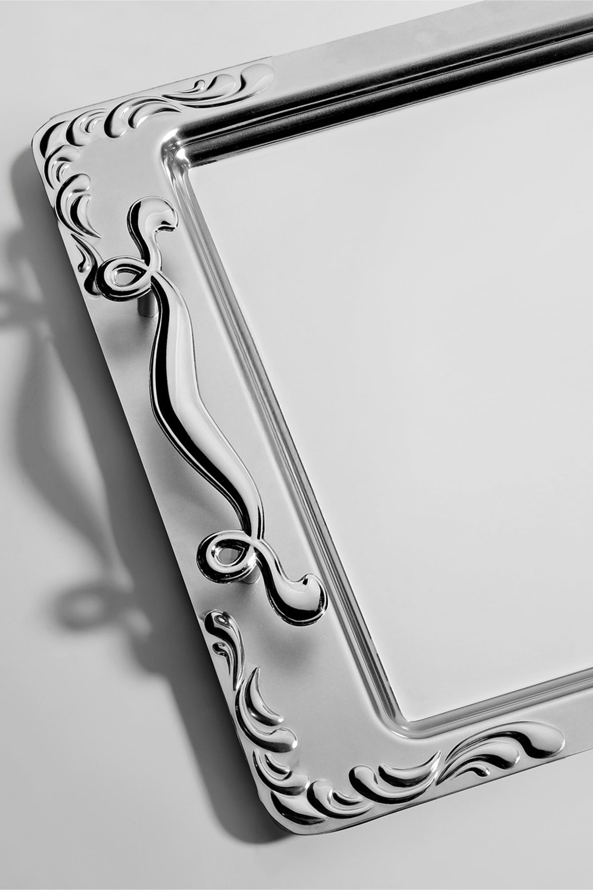 Lalezar Satin Steel Tea Tray