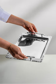 Lalezar Satin Steel Coffee Tray