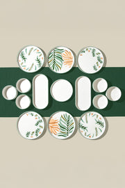 Leafy Garden 15 Piece Ceramic Breakfast Set for 6 People