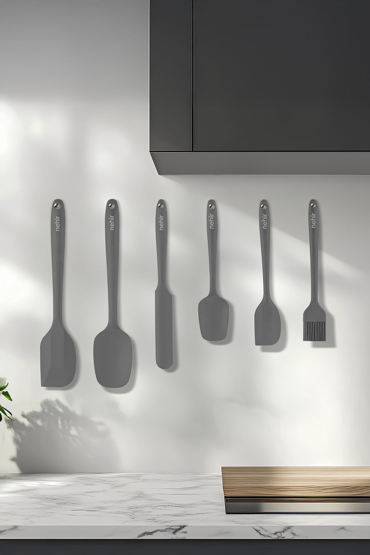 Lenora Gray 6 Piece Silicone Serving Set
