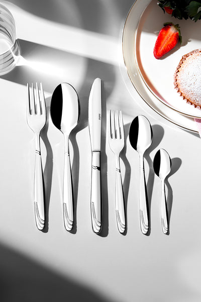 Lizbon Plain 12 Person 89 Piece Boxed Cutlery Set
