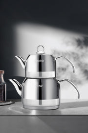 Lotus Midi Medium Size Stainless Steel 1.0-1.9 Lt. Teapot Set