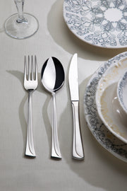 Maxi Satin 12 Person 89 Piece Cutlery Set with Leather Box