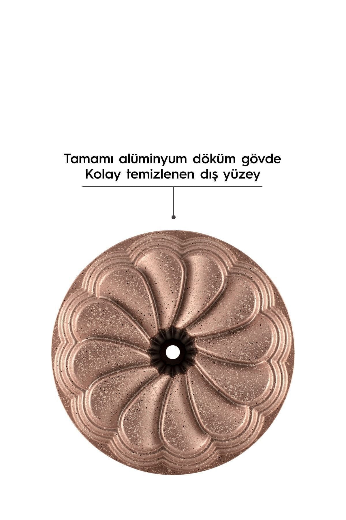 Manolya Rose Gold Döküm Kek Kalıbı 25 Cm
