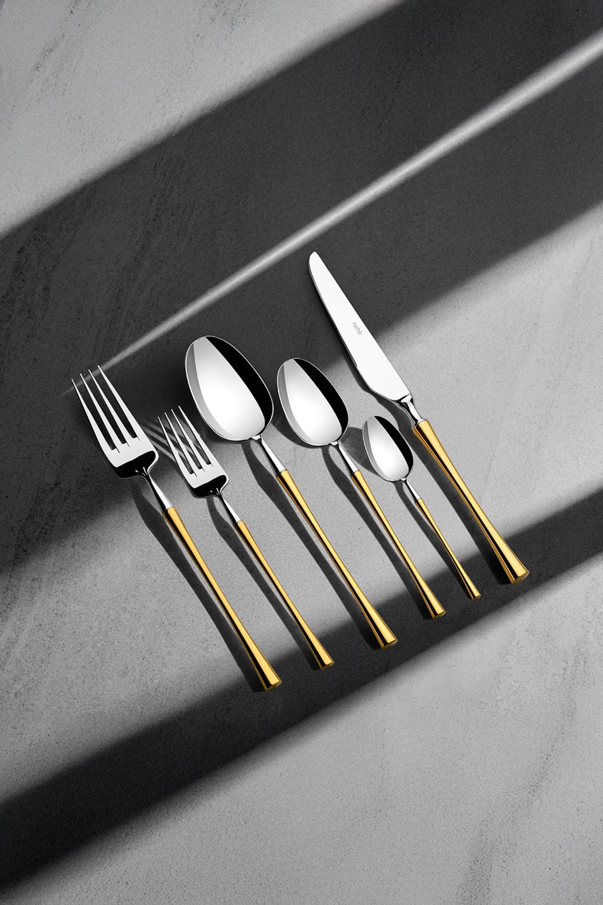 Marbella Gold Plain 12 Person 72 Piece Boxed Cutlery Set