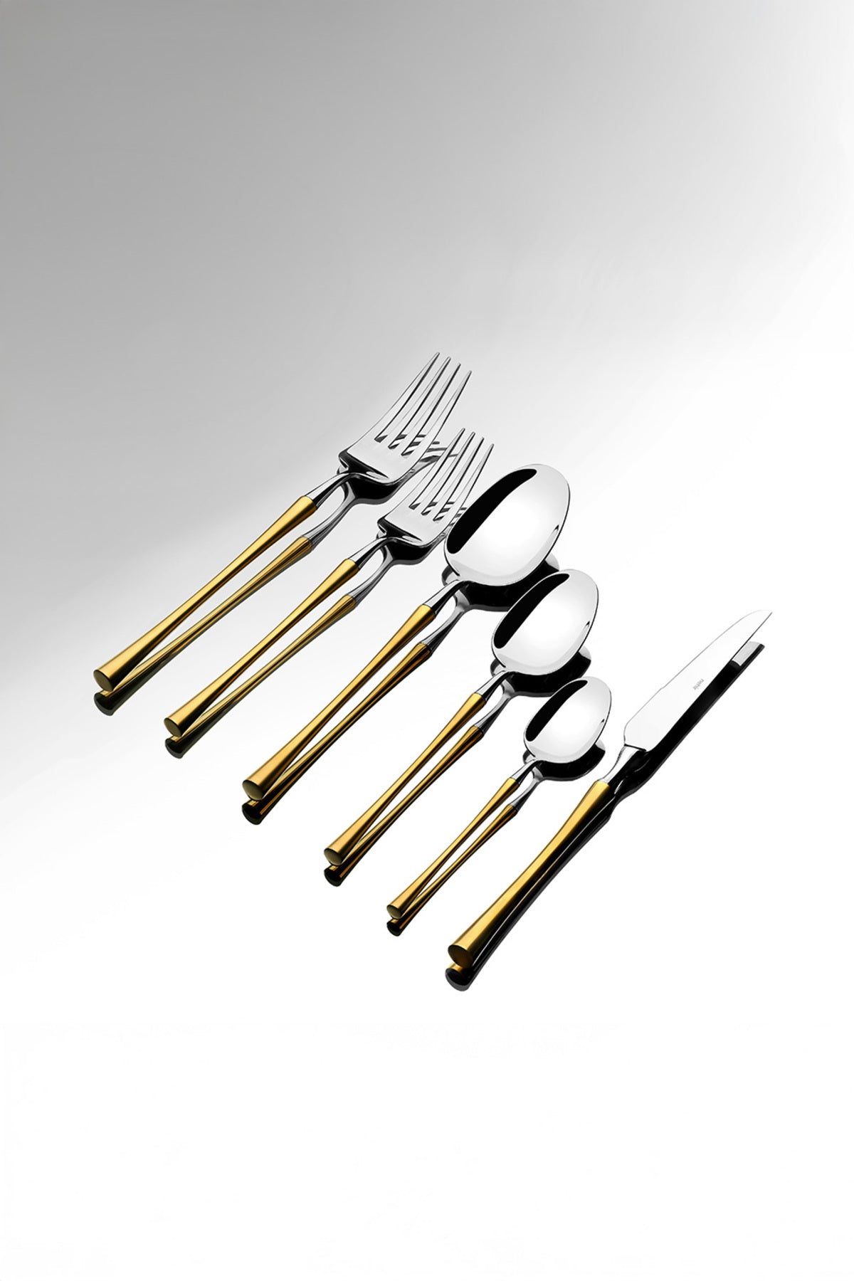 Marbella Gold Plain 36 Piece Boxed Cutlery Set for 6 People