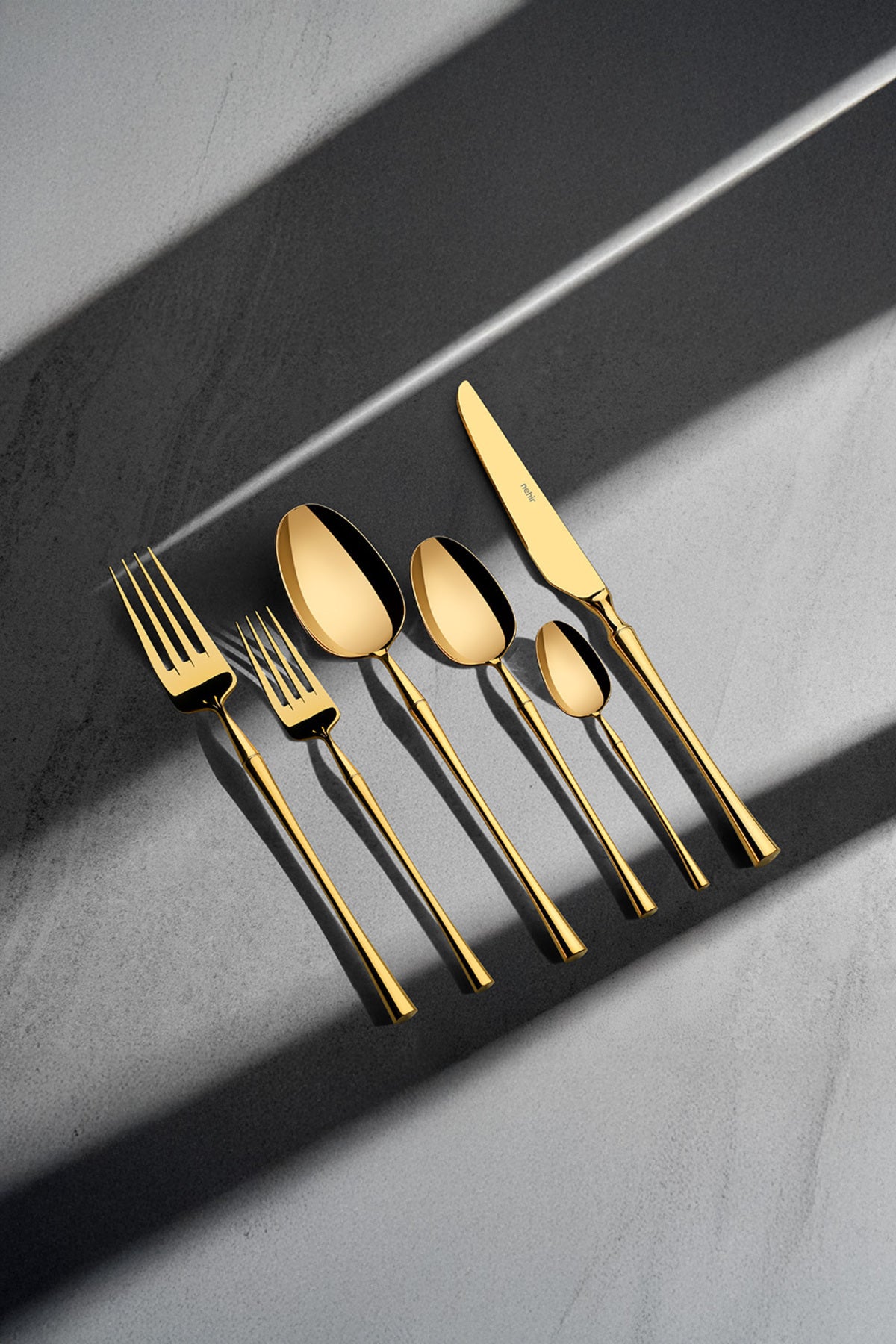 Marbella Full Gold 12 Person 72 Piece Boxed Cutlery Set