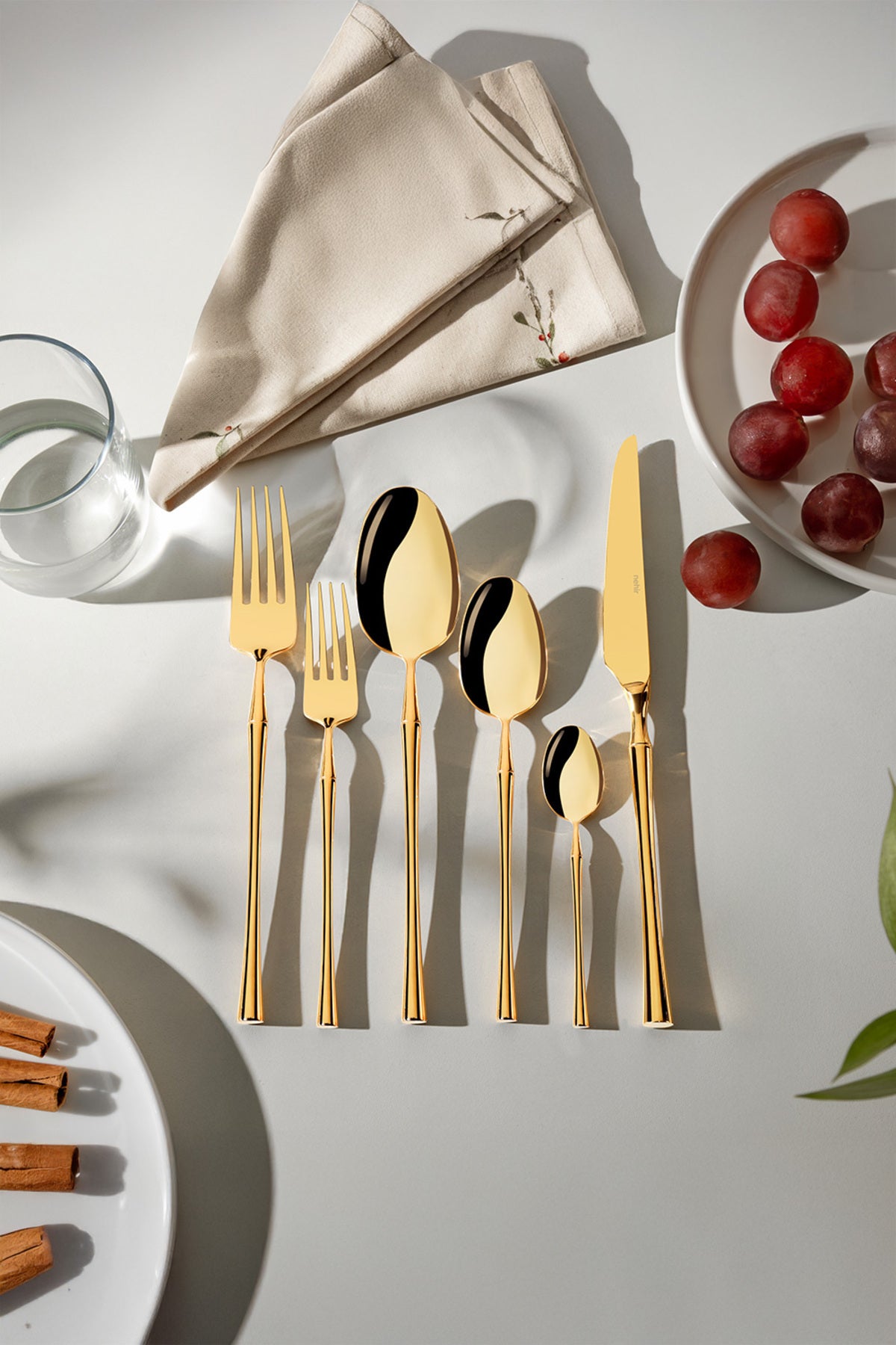 Marbella Full Gold 12 Person 72 Piece Boxed Cutlery Set