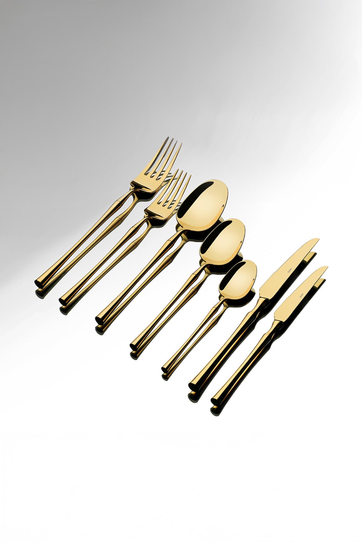 Marbella Full Gold 12 Person 84 Piece Boxed Cutlery Set