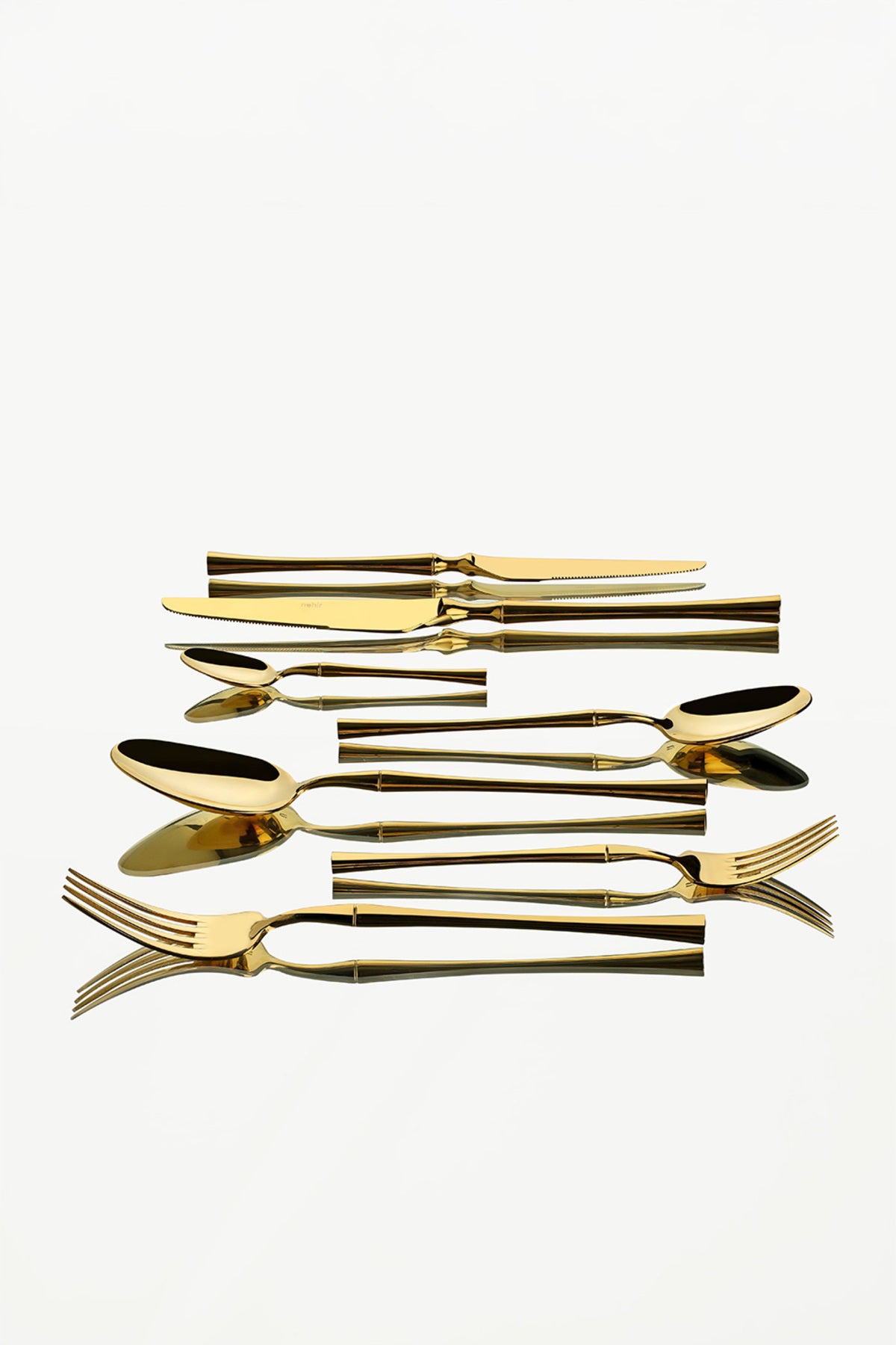 Marbella Full Gold 12 Person 84 Piece Boxed Cutlery Set
