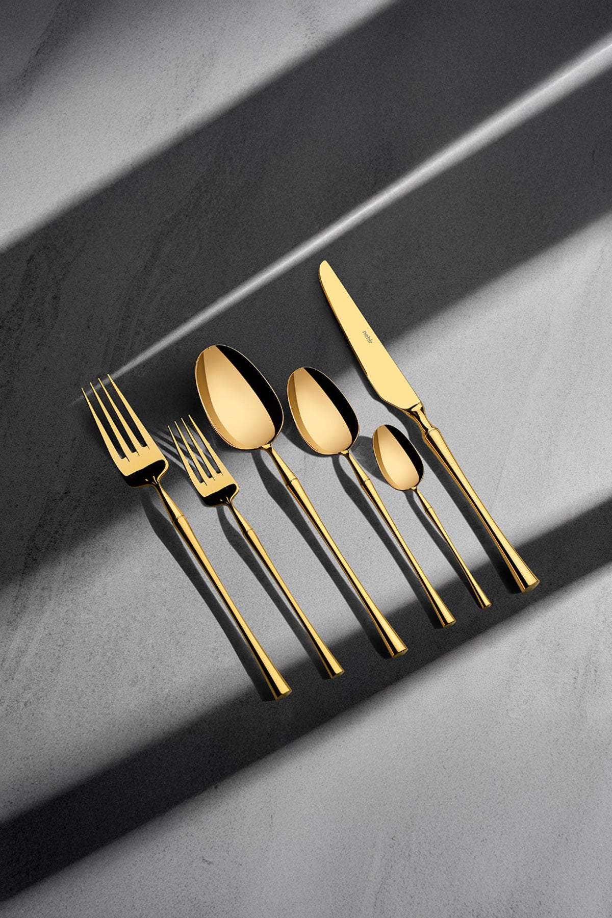 Marbella Full Gold 36 Piece Boxed Cutlery Set for 6 People
