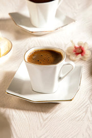 Violet 12-Piece Porcelain Coffee Cup Set