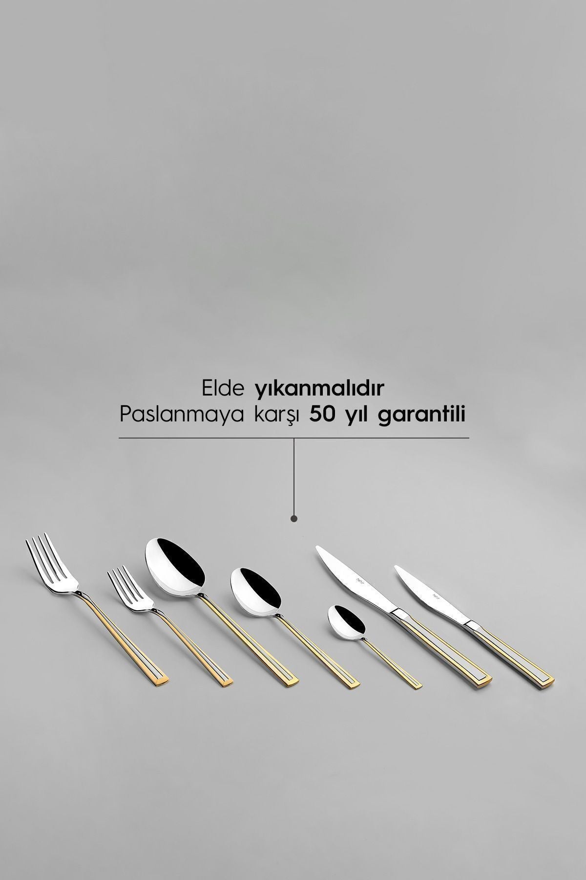 Milano Gold Satin 12 Person 89 Piece Cutlery Set with Leather Box