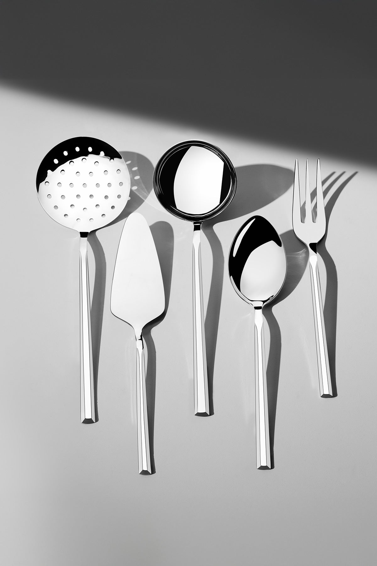 Milano Plain 5 Piece Stainless Steel Serving Set