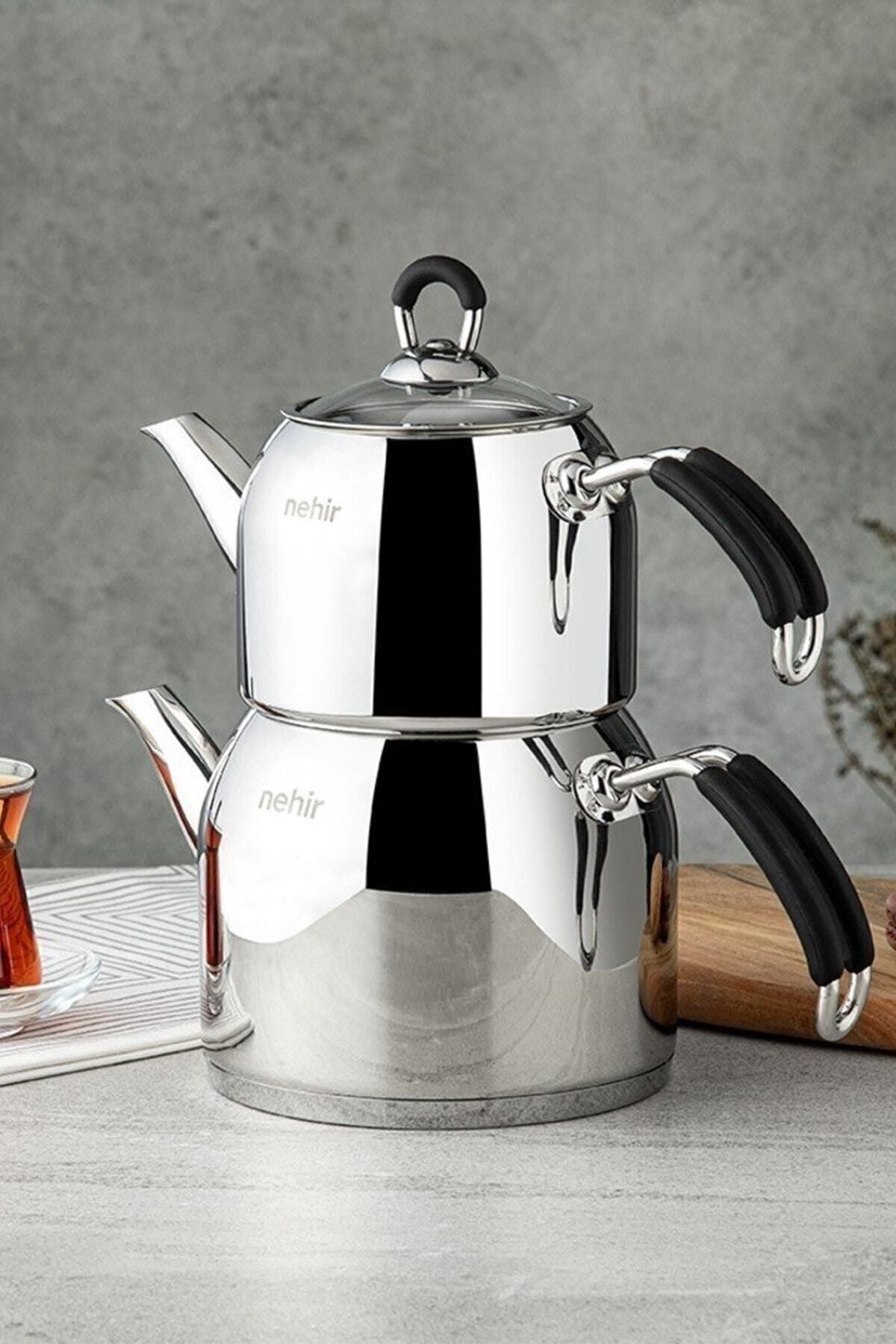 Modern Midi Medium Size 1-2 Lt. Stainless Steel Teapot Set