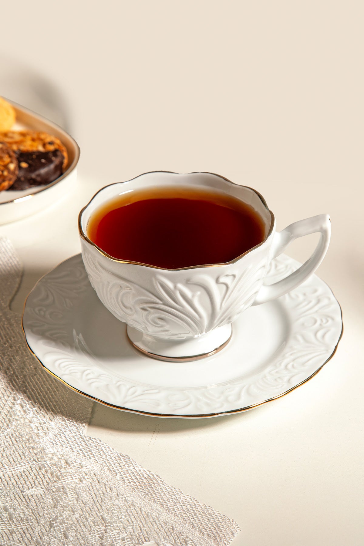 Nazenin 12 Piece Porcelain Teacup Set