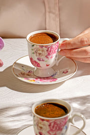 Öykü 12-Piece Porcelain Coffee Cup Set for 6 People