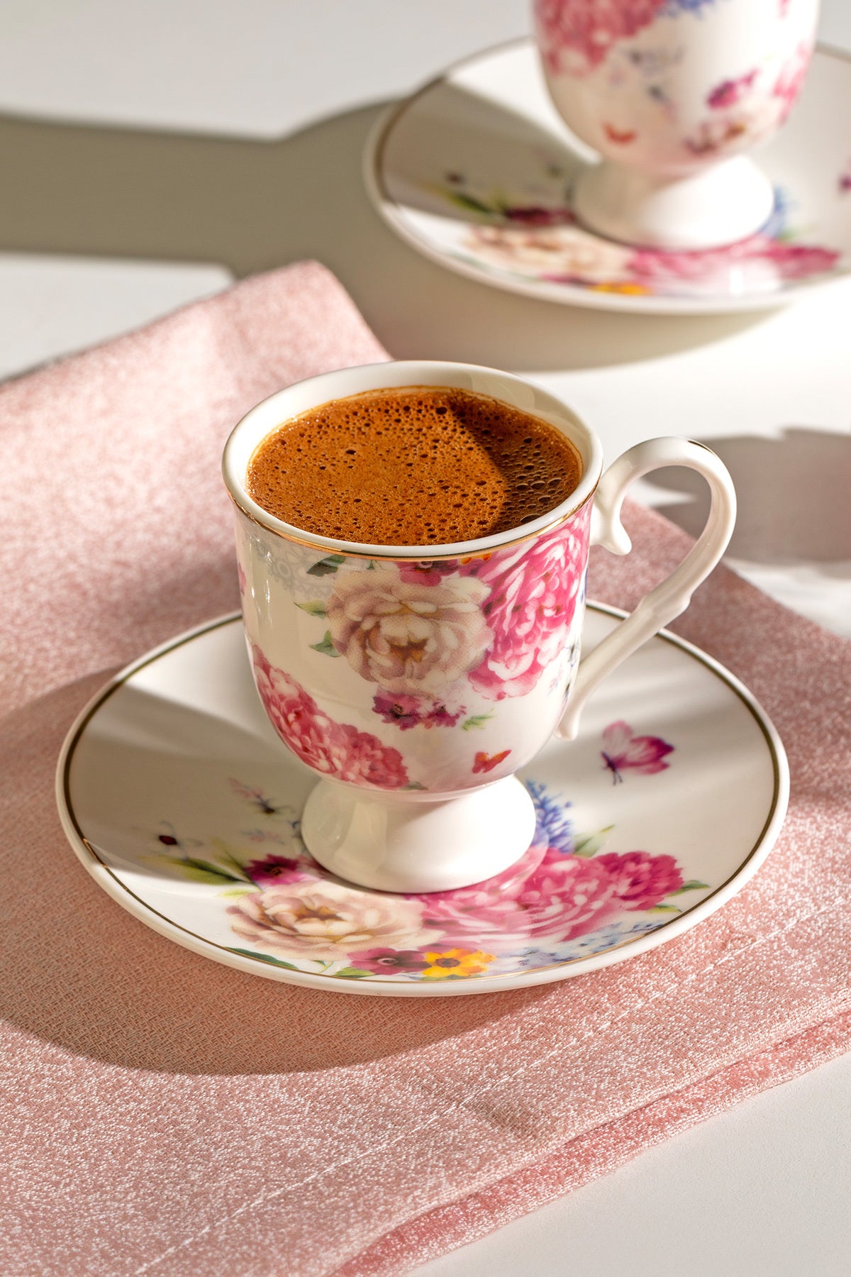 Öykü 12-Piece Porcelain Coffee Cup Set for 6 People