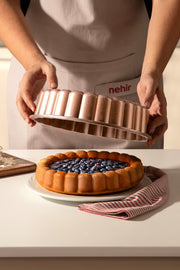 Papatya Rose Gold Döküm Tart Kalıbı 26 Cm