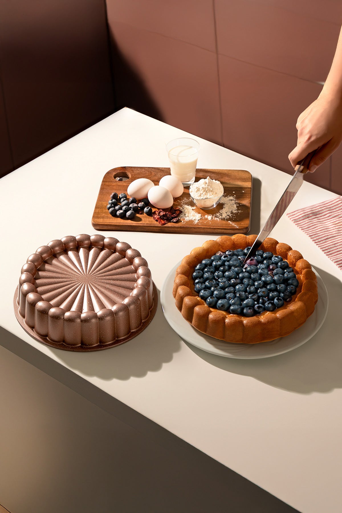 Daisy Rose Gold Casting Tart Mold 26 cm