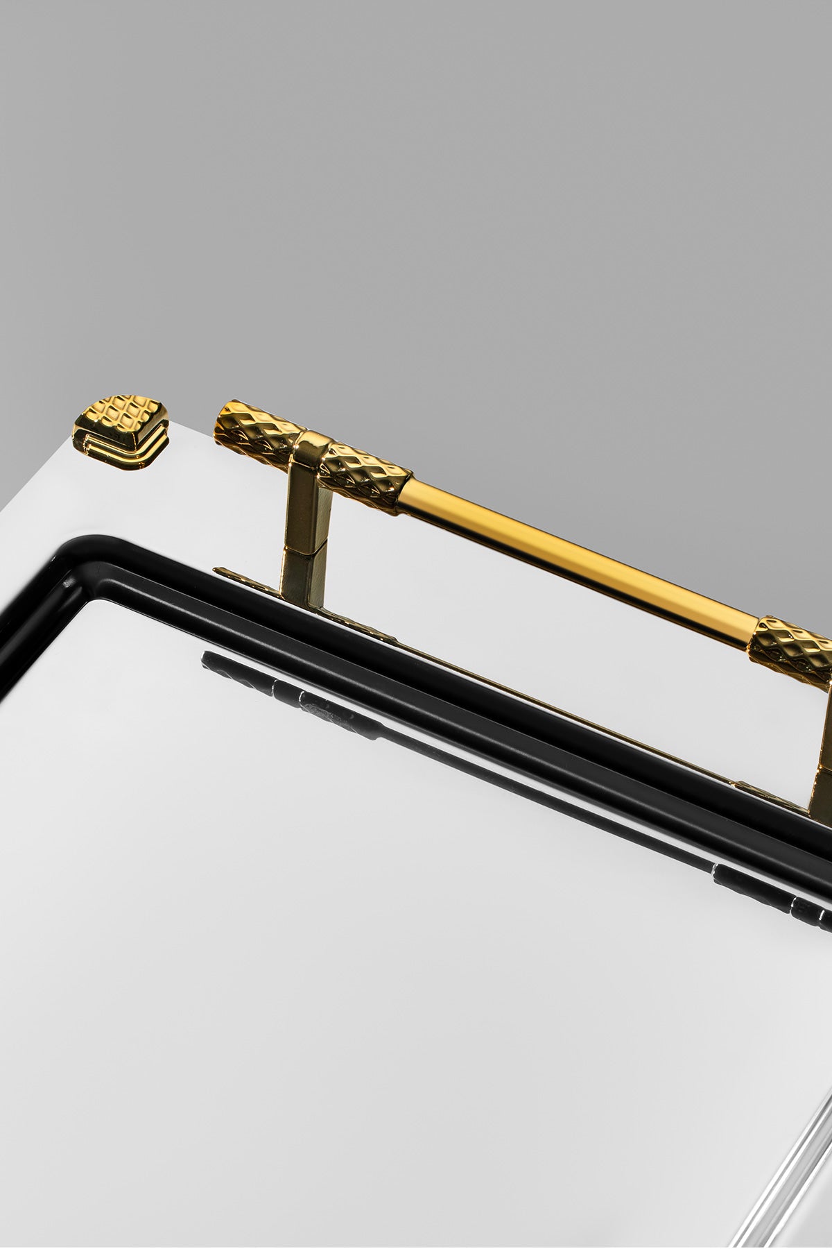 Paris Gold Satin Steel Tray Set of 2