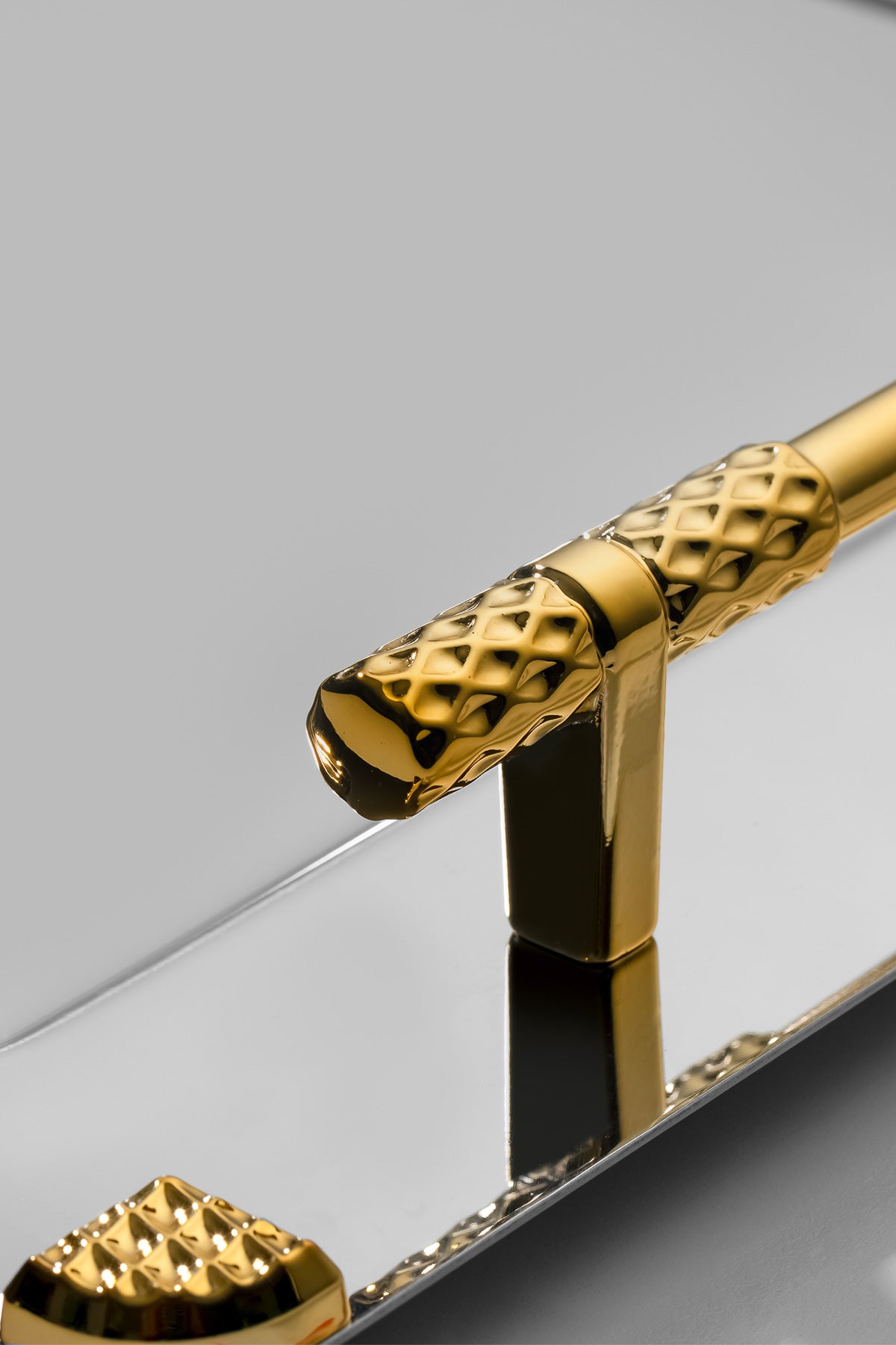 Paris Gold Satin Steel Tray Set of 2