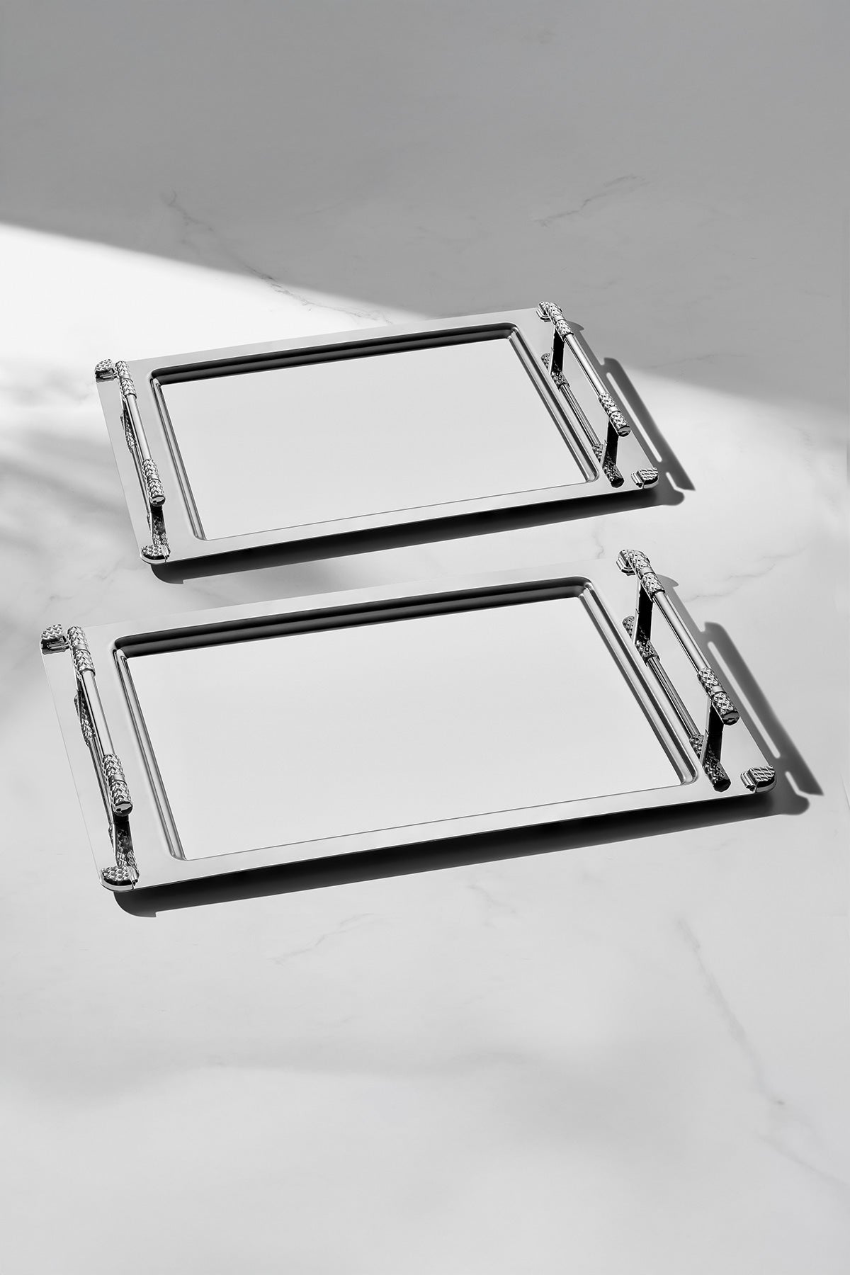 Paris Satin 2-Piece Steel Tray Set