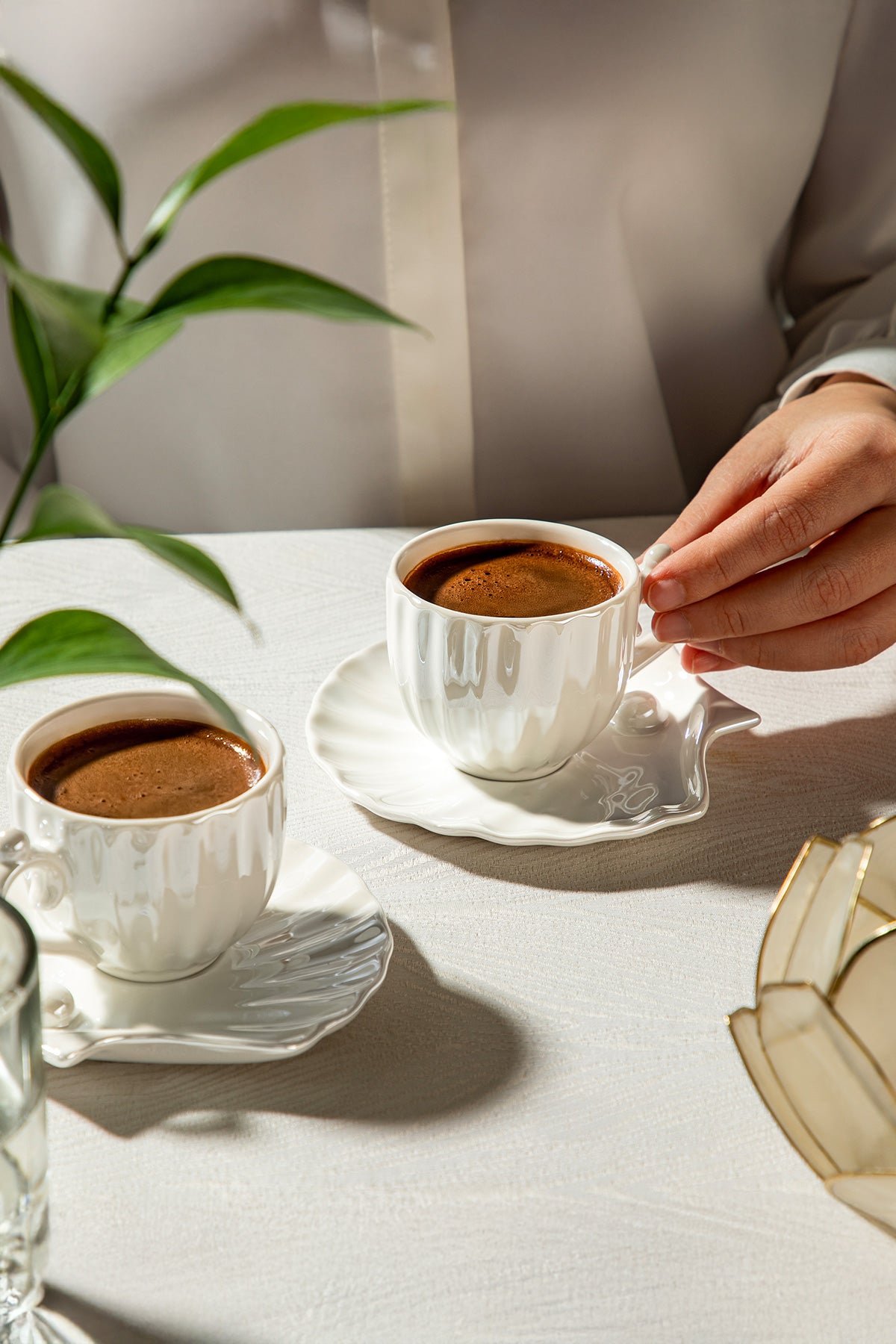 Perla 6 Kişilik 12 Parça Porselen Kahve Fincan Takımı