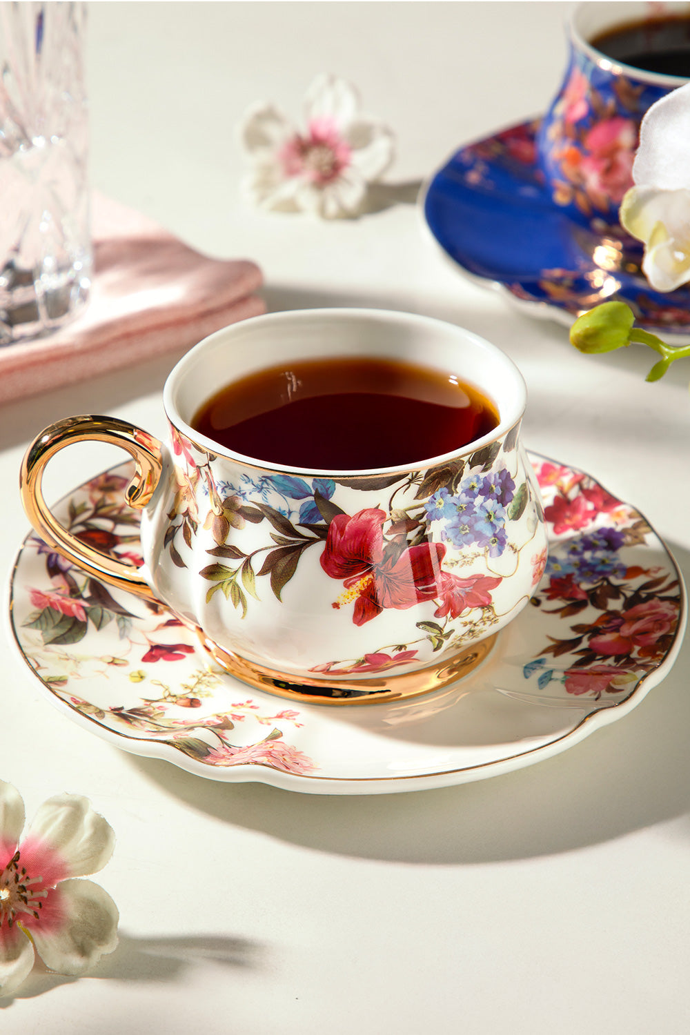 Rossella 6 Kişilik 12 Parça Porselen Çay Fincan Takımı