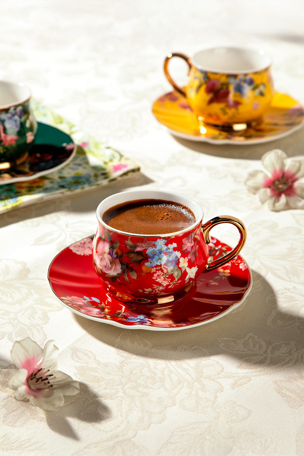 Rossella 6 Kişilik 12 Parça Porselen Kahve Fincan Takımı
