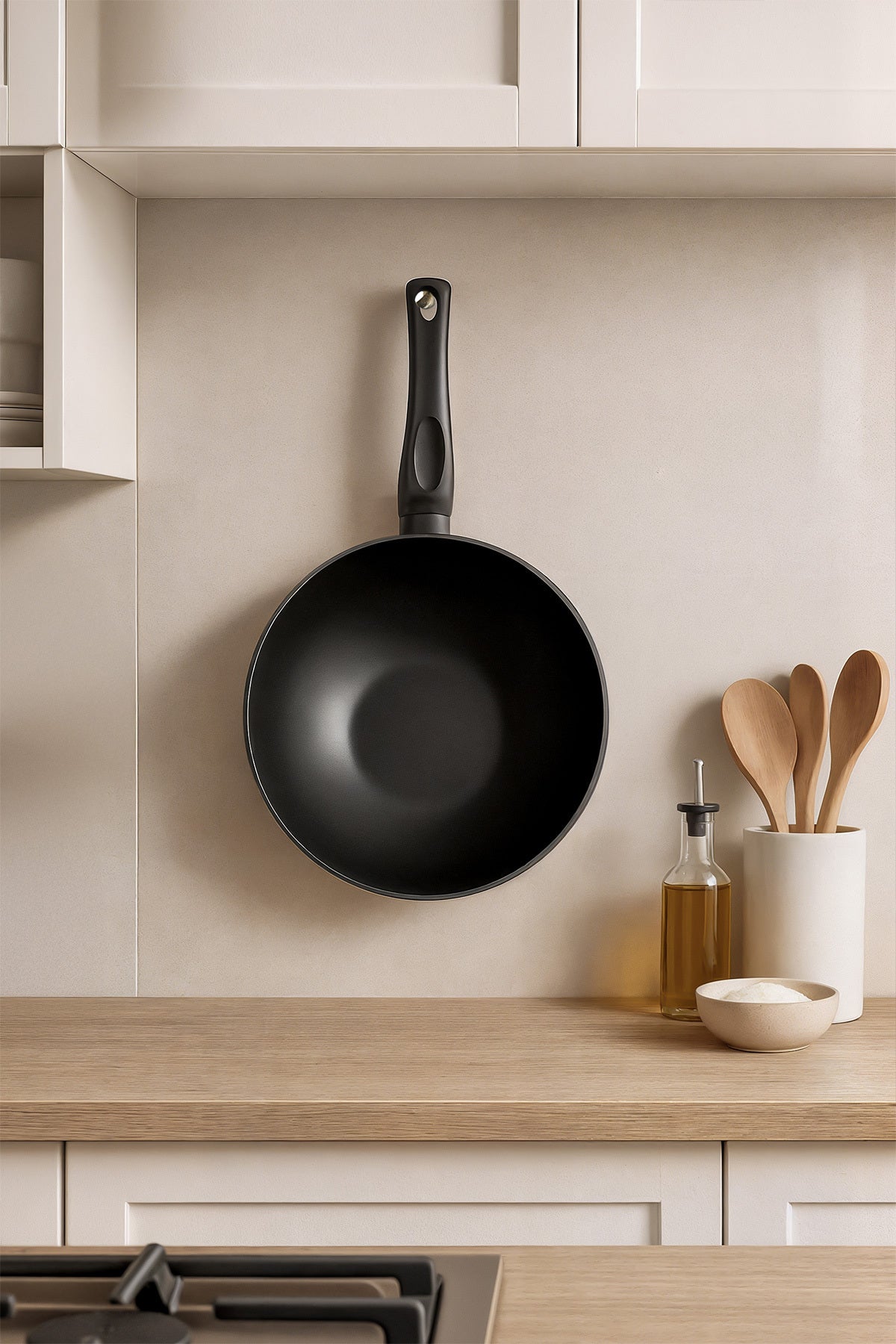 Royal Elite Black 28 cm Aluminum Cast Wok Pan