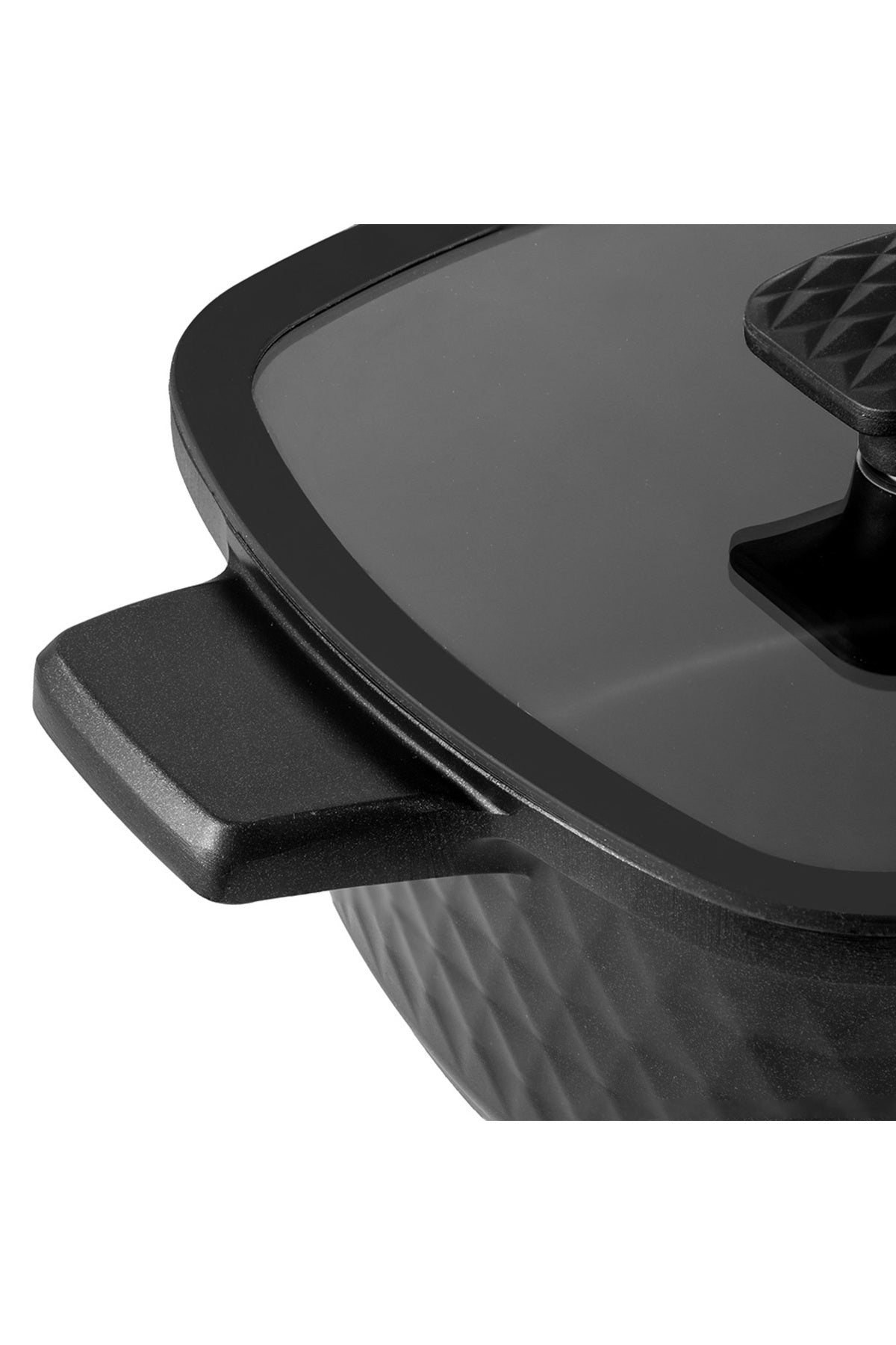 Royal Elite Square Siyah Alüminyum Döküm 7 Parça Tencere Set