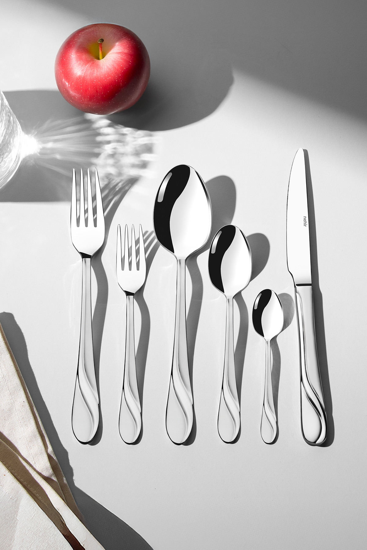 Safir Saten 12 Kişilik 72 Parça Kutulu Çatal Kaşık Bıçak Takımı