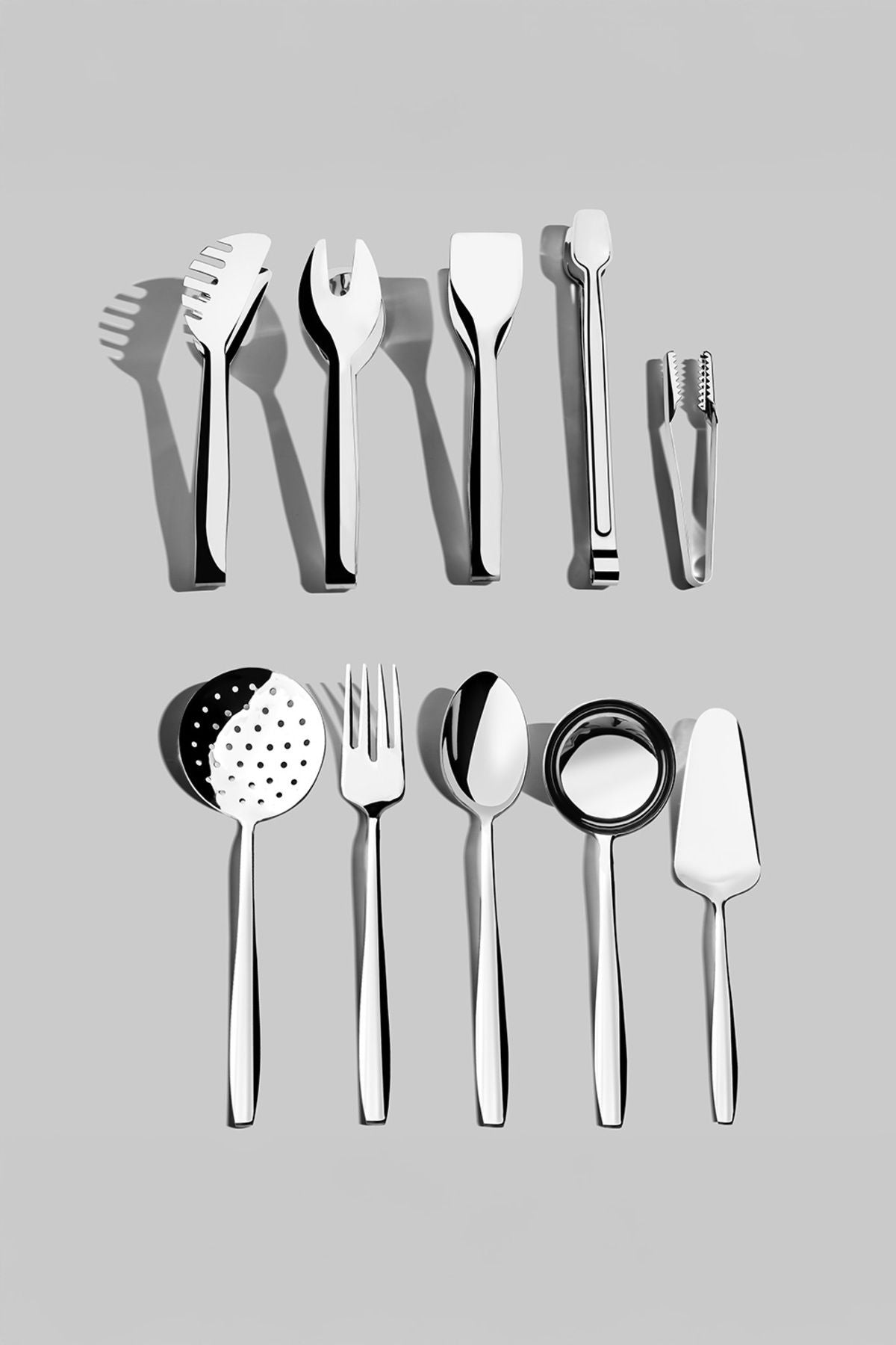 Sahra Simple 10 Piece Stainless Steel Serving Set