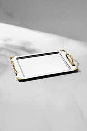 Sare Gold Satin Steel Coffee Tray