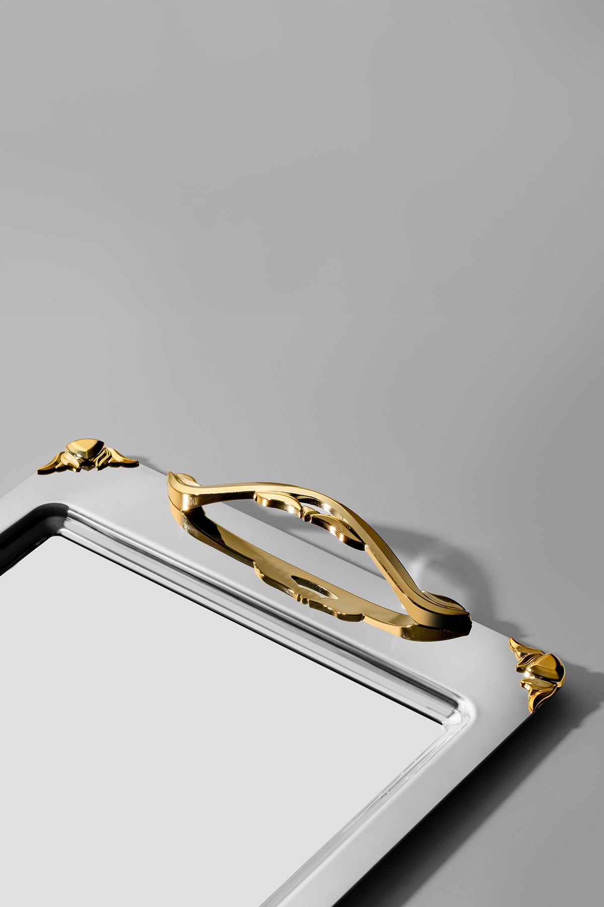 Sare Gold Satin Steel Coffee Tray