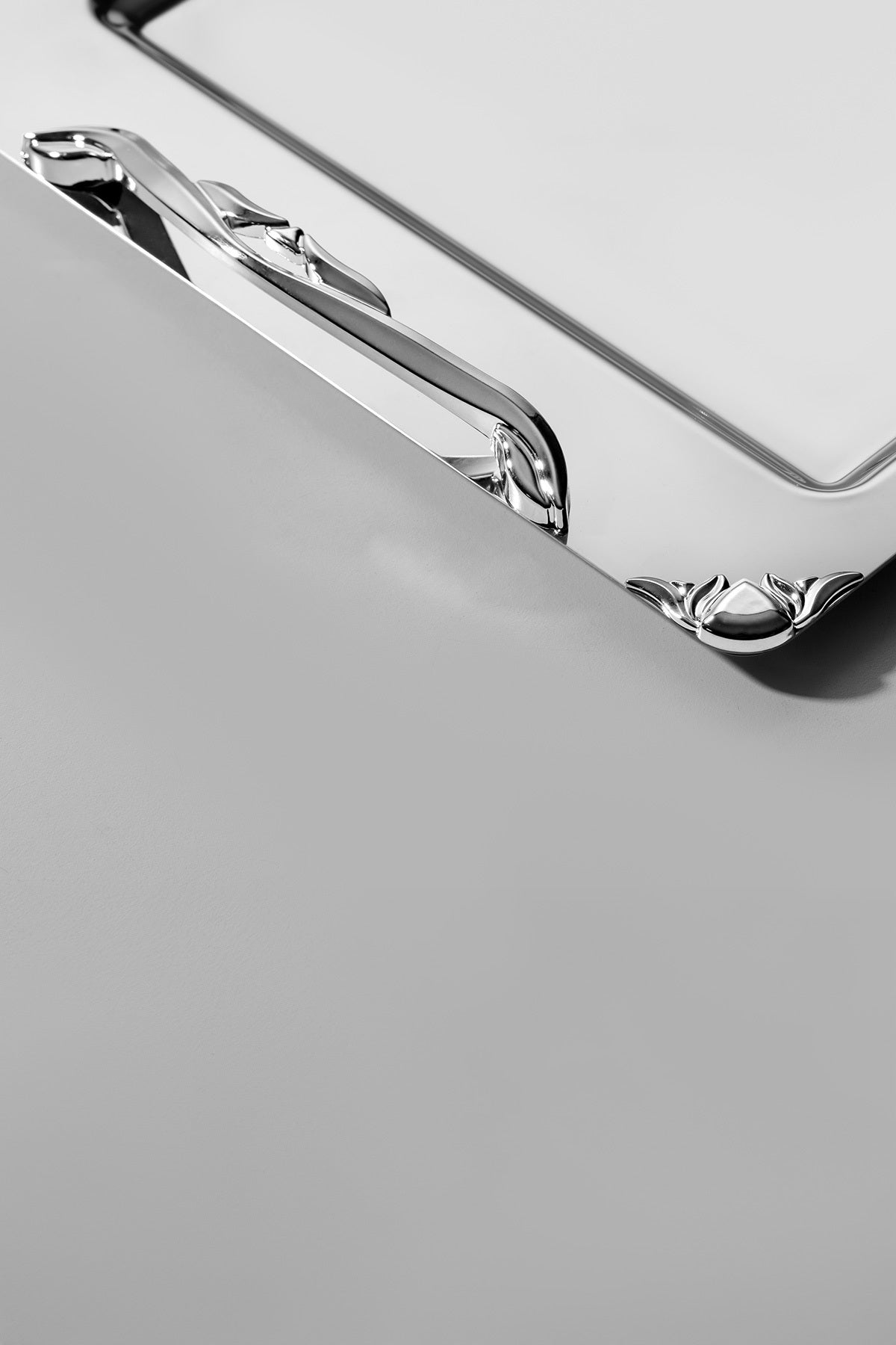 Sare Saten Çelik Çay Tepsi